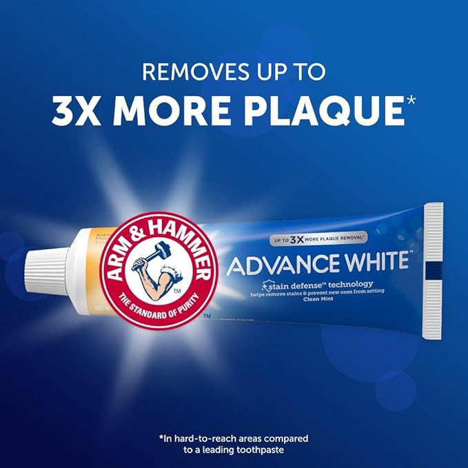 ARM & HAMMER Advance White Toothpaste, Clean Mint, Extreme Whitening 4.3 oz ( Pack of 6)