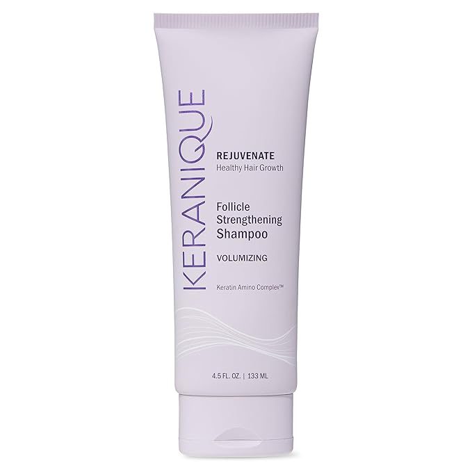 Keranique Volumizing Shampoo for Hair Repair, Growth & Thinning Hair Support – Keratin, Biotin, Menthol & Niacinamide, Anti-Breakage, Lightweight Strengthening Formula 3.4 Oz - Keratin Amino Complex™