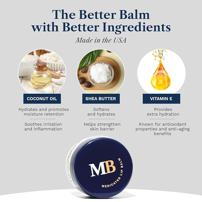 for Dry Cracked Lips - Healing Lip Balm for Severely Chapped Lips - Designed for Men, Women, and Children by Pharmacists 3 Pack