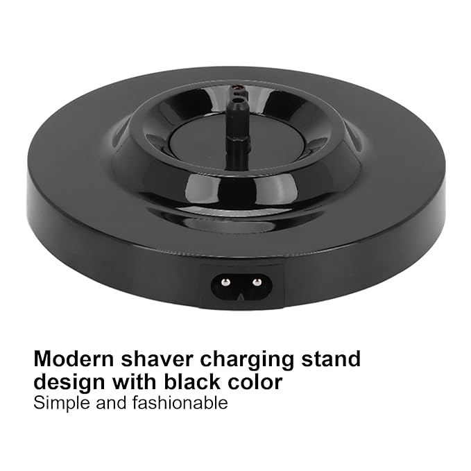 Universal Razor Charger Holder Round Electric Shaver Charger Base Shaver Charger Dock for All Electric Shaver Brands Black