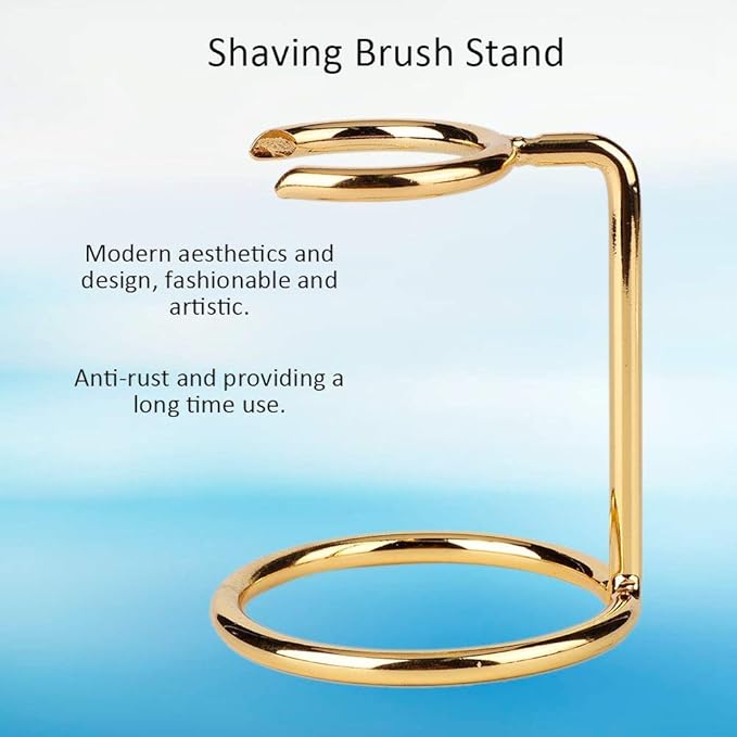 Shaving Brush Holder, Brush Stand Men Shaving Brush Stainless Steel Stand Holder for Salon Home Travel Use