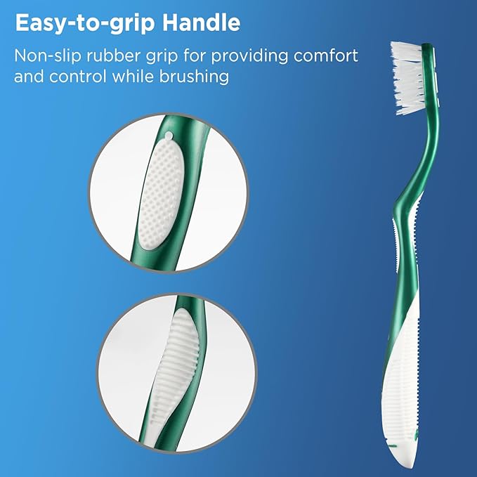 Extra Soft Toothbrushes for Adults, Cross Bristles, 6 Count