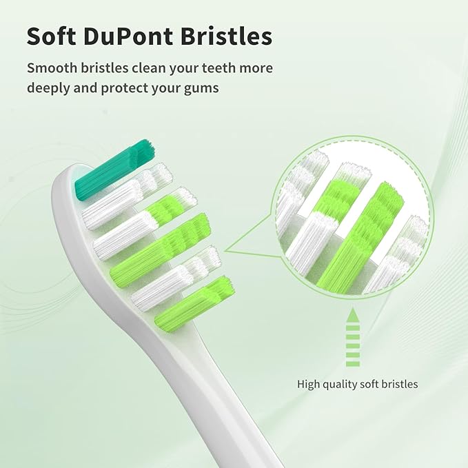 Replacement Toothbrush Heads for Philips Sonicare Replacement Heads, Replacement Brush Head Compatible with Phillips Sonicare Electric Toothbrush, Dupont bristles,10 Pack