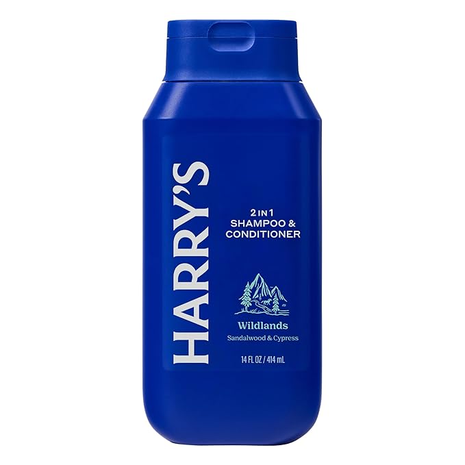 Harry's Men's 2 in 1 Shampoo and Conditioner for All Hair Types - New Wildlands Scent - (3 Pack) 14 fl oz - No Parabens or Sulfates