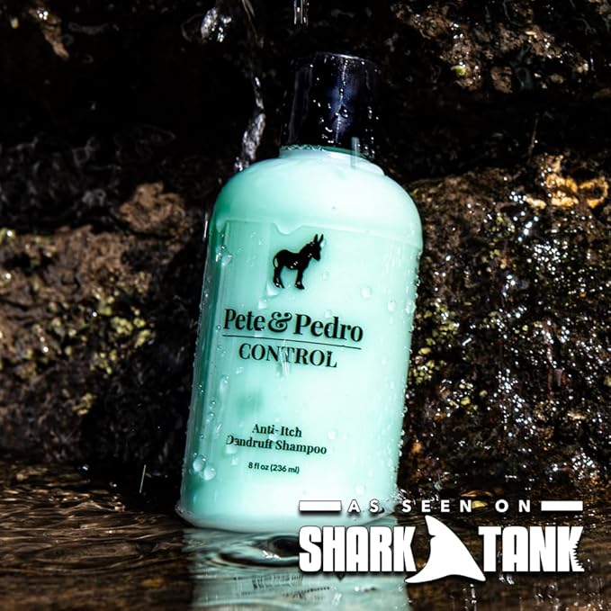 Pete and Pedro Control and Conditon Combo | Extra-Strength Dandruff & Anti-Itch Medicated Coal Tar Peppermint Shampoo Plus Restorative Peppermint Conditioner {Featured on Shark Tank}