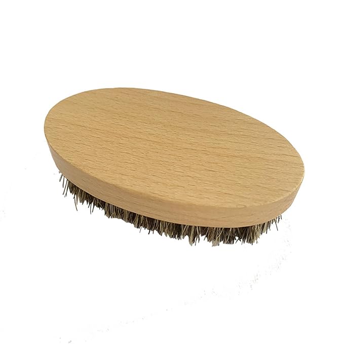 For Facial Hair Boar Bristle Beard Brush Oval Wood Handle Beard & Mustache Brush Massage Comb Men Beard Grooming Tool