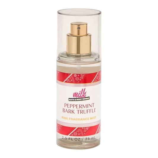 Bath and Body Works Peppermint Bark Truffle Fine Fragrance Mist Travel Size Mini Purse Spray 2.5 Ounce (Peppermint Bark Truffle)