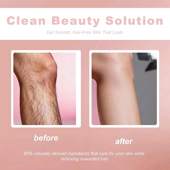 No Shave Hair Removal Cream, Gentle Formula with Vitamin E & Vitamin B5, Suitable for Sensitive Skin, Moisturizes and Nurtures Skin, Protected after Hair Removal (1pcs)