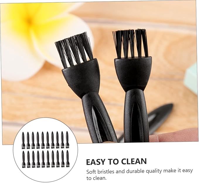 Ipetboom 100pcs Small Razor Cleaning Brush Durable Hair Brush for Electric Shaver Trimmer Lightweight Non-Slip Handle for Easy Cleaning of Reach Areas