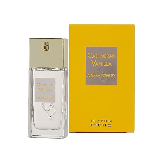 Alyssa Ashley Cashmeran Vanilla - Vanilla Perfume with White Amber, Patchouli, Salted Caramel, Musk - Elegant Perfumes for Women - 1.01 oz EDP Spray