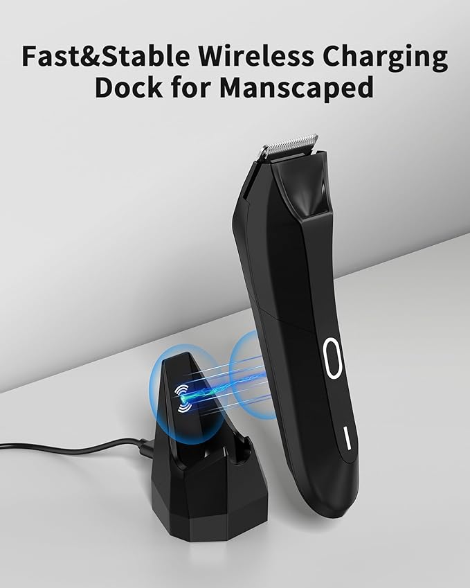 Charging Dock Replacement for Manscaped 4.0 Wireless Charging Stand Base, Charging Dock for Manscaped The Lawn Mower 4.0 Electric Groin Hair Trimmer Charger with 4.9FT USB Cable