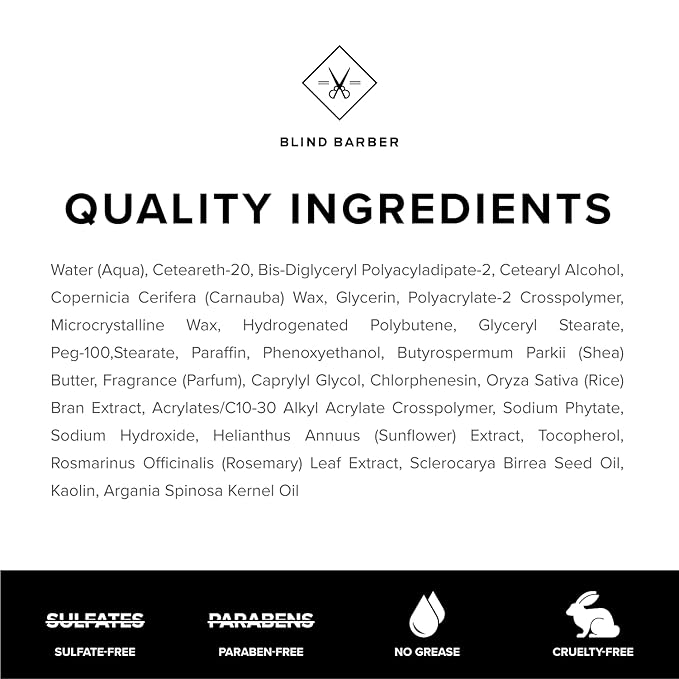 Blind Barber Bryce Harper Hair Clay - Matte Clay Pomade for Men - Medium to Strong Hold - Infused with Kaolin, Shea Butter & Marula Seed Oil - Coconut Scent (2.5 Oz)