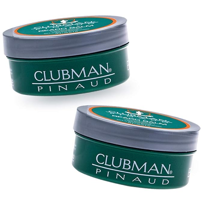 Clubman Pinaud Beard Balm – Nourishing & Conditioning Beard Balm for Men, Strong Hold, 2 oz, 2 Pack