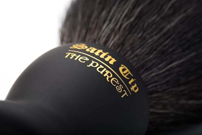 Satin Tip – The Purest, Shave Brush (Synthetic, Black, Soft Touch, Case)