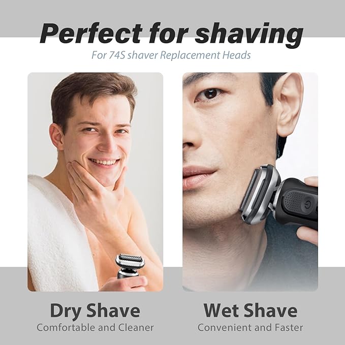 74S Replacement Shaver heads Compatible with Series 7 Replacement Head,suitable for 7120s, 7125s, 7127cs, 7171cc, 7175cc, 7185cc and 7189cc.