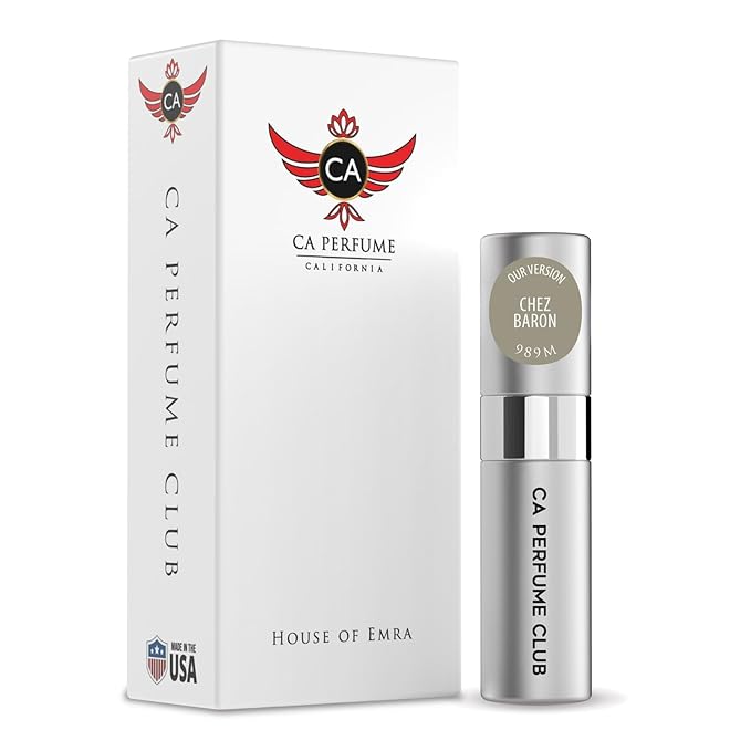 CA Perfume Impression of Chez Baron for Men Eau De Parfum Spray Long Lasting Aromatic Fougere Perfume (0.27 Fl Oz / 8ml)