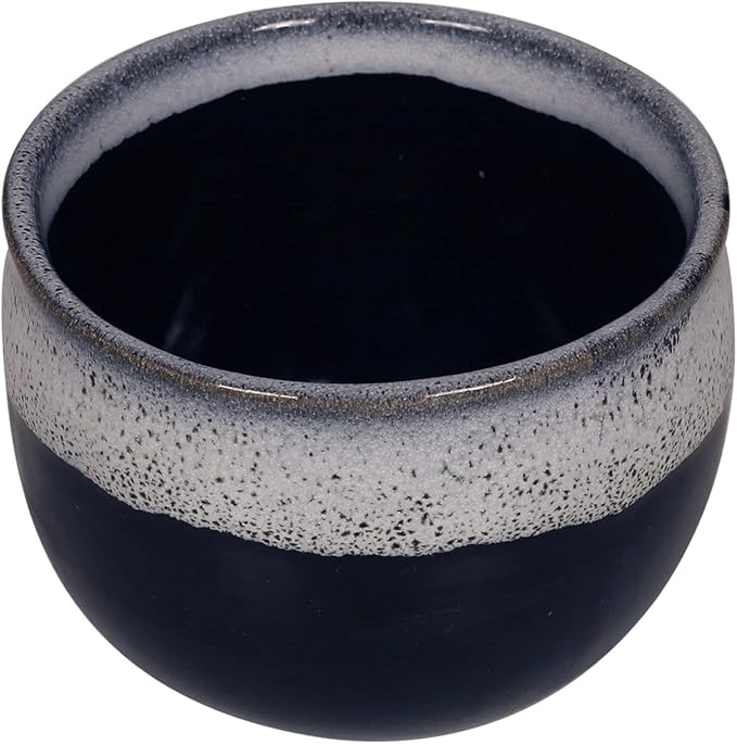 ETROVES 4 Inch Ceramic Shaving Soap Bowl - Shaving Mug for Men Shave Cream & Soap- Shaving Cup for Wet Shave (Blue White)