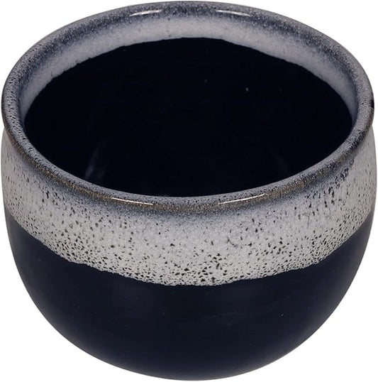 ETROVES 4 Inch Ceramic Shaving Soap Bowl - Shaving Mug for Men Shave Cream & Soap- Shaving Cup for Wet Shave (Blue White)