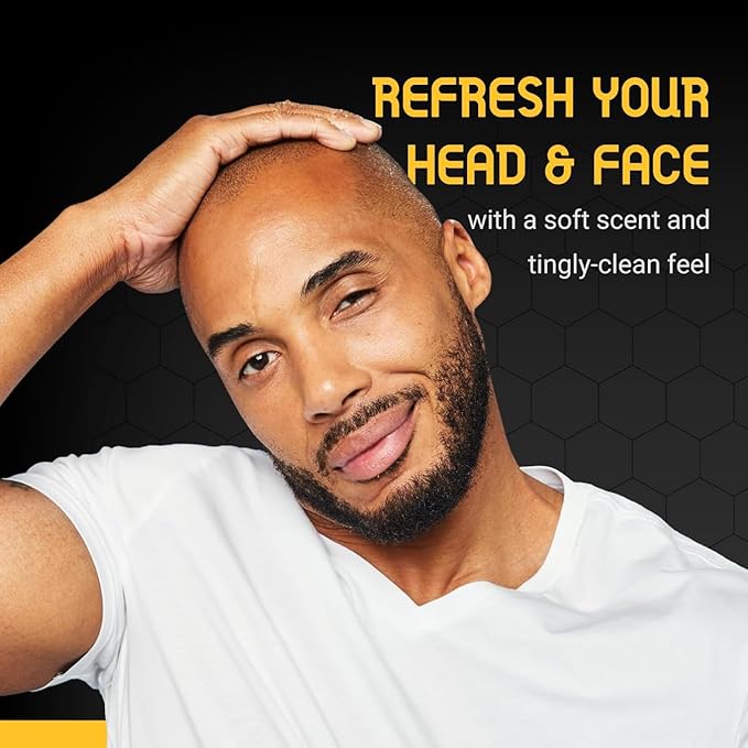 Bee Bald CLEAN - Daily Cleanser for Face and Head - Premium Facial Cleanser for Men and Women, Refreshes and Thoroughly Cleans - 4 fl Oz (Pack of 2)
