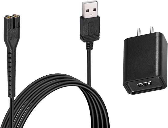 Replacement Wahl 8164 Charger Charging Cord Compatible with Wahl 5 Star Series Cordless Magic Clipper Model 8148/8148-700/8164/ 8481/8591/ 8509/8504-400/8504-830/8504 Charger Power Cord