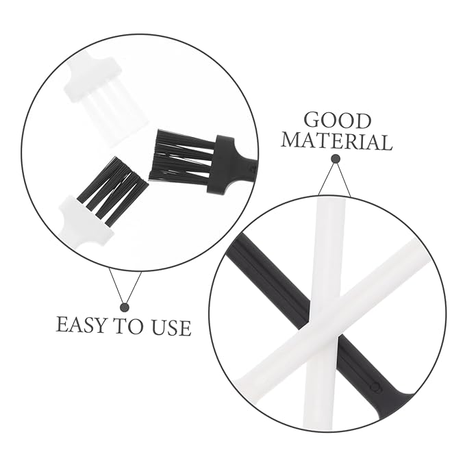 MERRYHAPY 60pcs Portable Keyboard Cleaner Brush Electric Shaver and Laptop Dust Brush for Cleaning Keyboards Circuit Boards Usb Ports and More Black White Black White