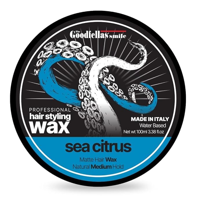 The Goodfellas' smile Hair Wax Pomade, Matte with Medium Hold Formula, 100ml, Made in Italy (Sea Citrus/Sea Air with Lemon)