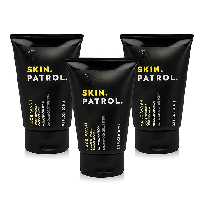 Skin Patrol Activated Charcoal Face Wash - Sulfate-Free - Pack of 3