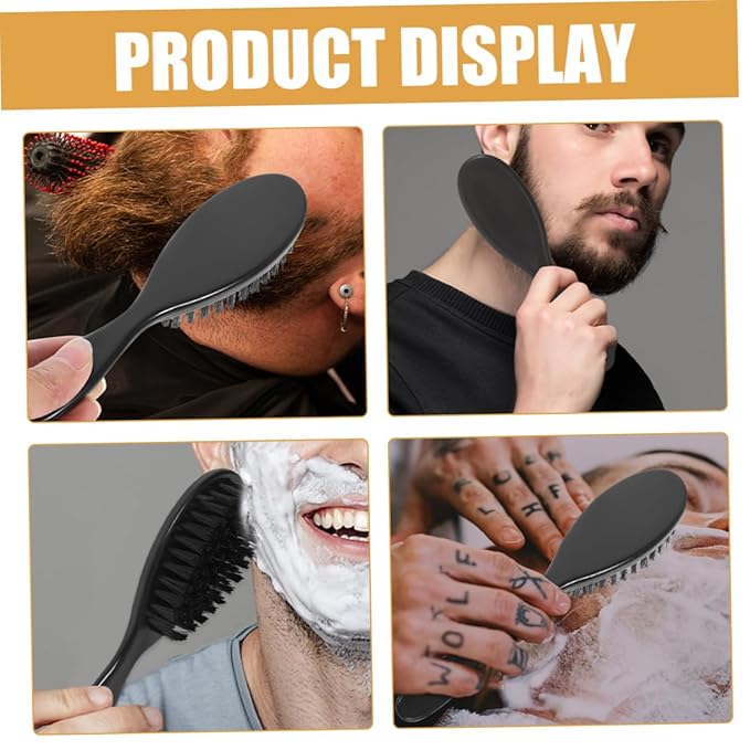 Barber Kit 8pcs Men Beard Brush Hair Cutting Tool Soft Bristle Brush Neck Duster for Beard Maintenance Grooming