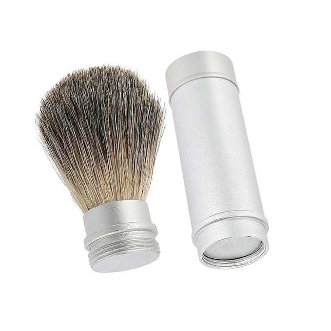 Men's Shaving Brush Boar Bristle Shaving Cream Brush for Men Aluminum Tube