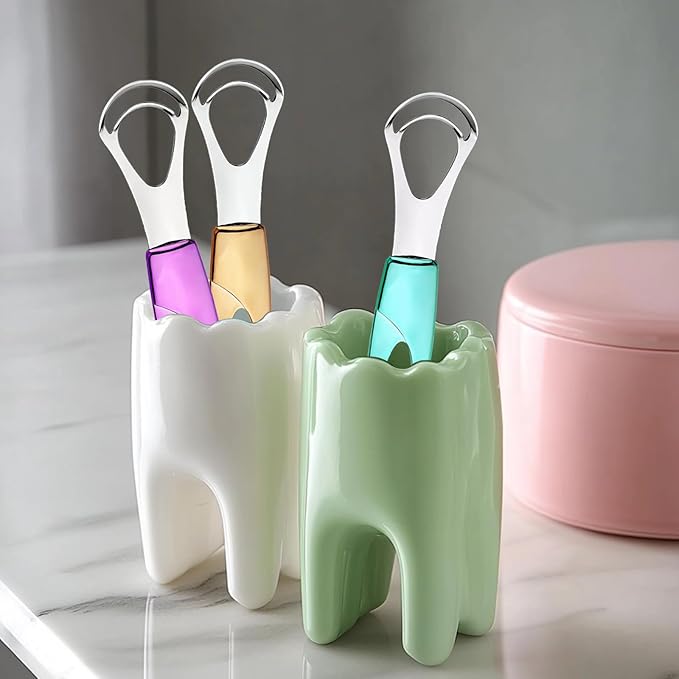 Tongue Cleaner, Tongue Scraper, Tongue Cleanser, Tongue Scraper, Tongue Scraper Cleaner, Helps Fight Bad Breath, Tongue Scrapers (Purple&Blue&Orange)