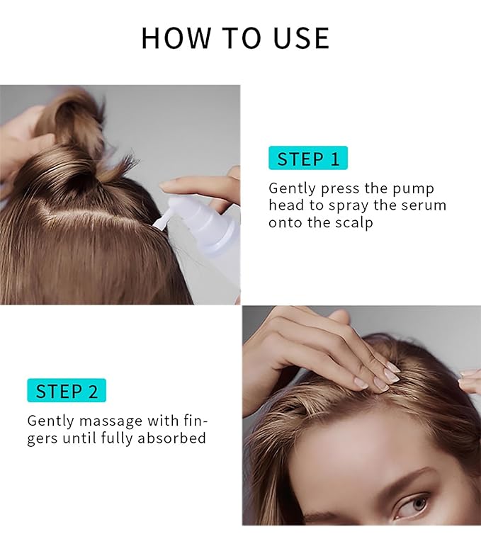 Hair Care Essence Spray with Anti-hair Loss Serum，Rich in Biotin, Oriental Leaf Extract to Nourish the Skin and Condition the Hair,Suitable for All Hair Types，2.1oz(1pcs)