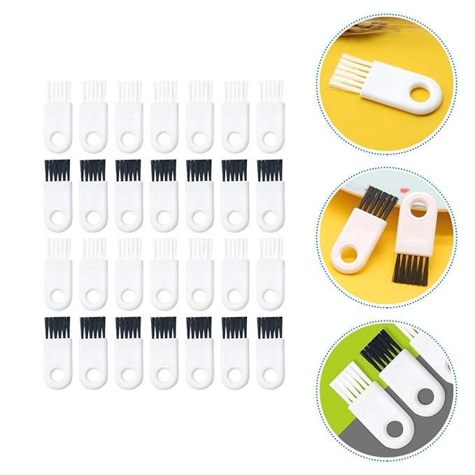 30pcs Electric Shaver Cleaning Brush Razor Cleaner Tool White and Black Bristles for Men’s Shaving Razor Maintenance and Hygiene
