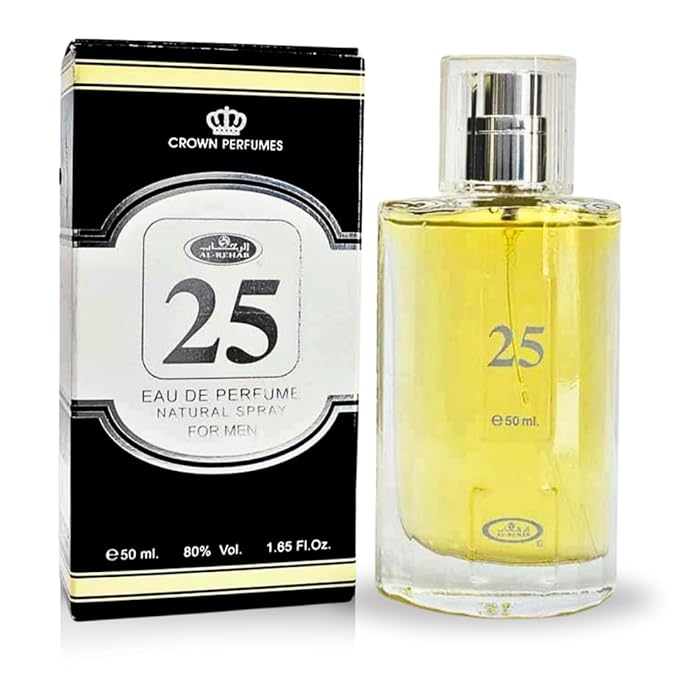 Al-Rehab 25 For men EDP - 50ML (1.7 OZ), Long Lasting & Luxurious Scents of Arabia, Perfumes for Men & Women.