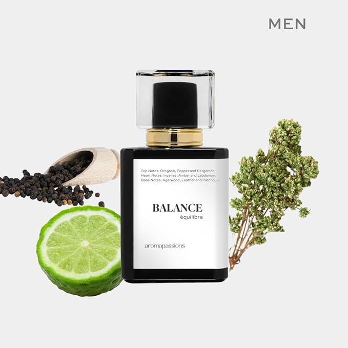 aromapassions BALANCE | Inspired by AMGE INTERLUDE MAN | Pheromone Perfume for Men | Extrait De Parfum | Long Lasting Dupe Clone Essential Oils Fragrance | Perfume De Hombre | (50 ml / 1.7 Fl Oz)
