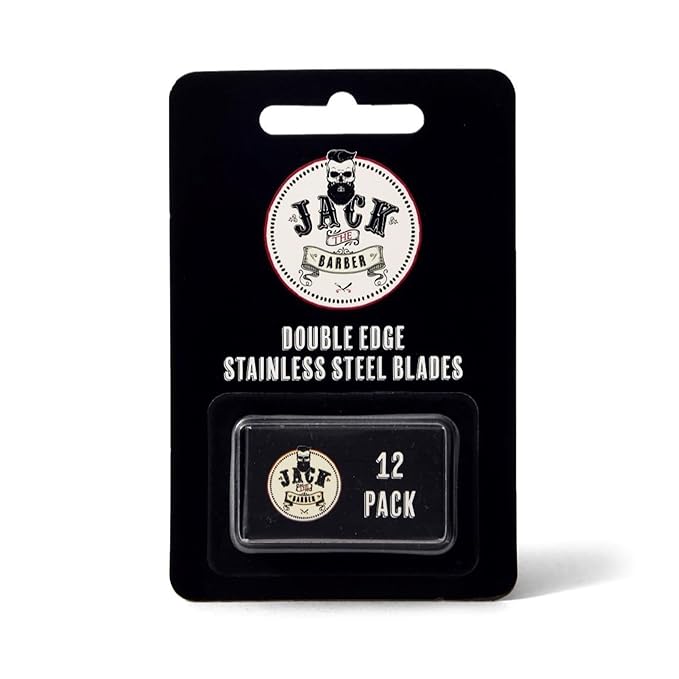 Double Edge Safety Razor Blades, Stainless Steel, 12-Pack, For All Skin Types, Smooth Close Shave