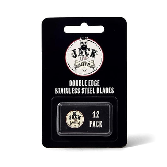 Double Edge Safety Razor Blades, Stainless Steel, 12-Pack, For All Skin Types, Smooth Close Shave