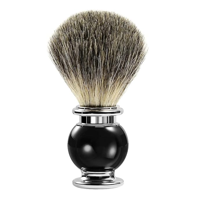 Shaving Brush, GRUTTI Men's Shaving Brush, Facial Beard Hair Cleaning Shaving Tool Shaving Brush Soap Shaving Shaving Brush, Acrylic Handle + Synthetic Shaving Brush