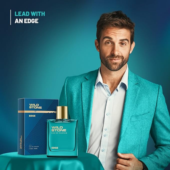 Wild Stone Edge Eau De Parfum | 3.38oz,100 ml | Luxury EDP Perfume for Men | Intense Long Lasting Premium Fragrance | Woody & Warm Spicy Notes | 100% Liquid Scent | Best Perfume for Gifting