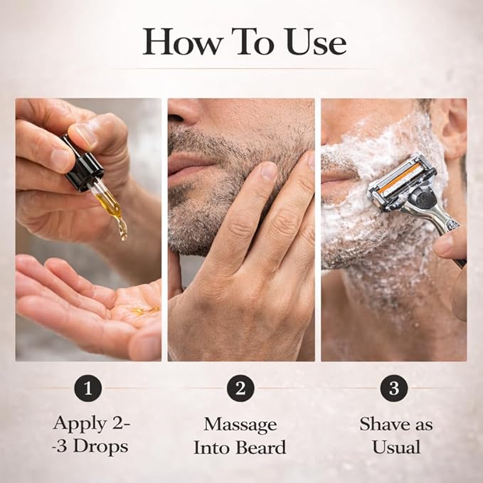 G.B.S Pre-Shave Oil for Sensitive Skin, Sandalwood, 1-Oz (3)