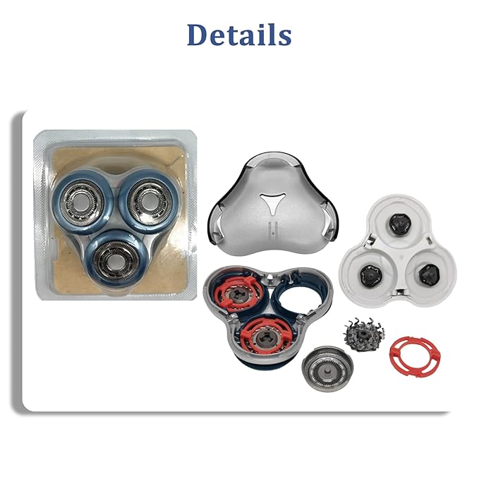 New Blue SH90/70/52 One Blade Replacement Heads Compatible with Philips Norelco S9000/8000/7000 ，Fit for 7310,7340,7530,7740,7880, 7950 etc (Blue)