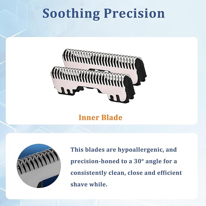 WES9032P Shaver Replacement Blades & Foil Compatible with Panasonic arc5 Shavers | Complete Replacement Kit for Models ES-LV9N, ES-LV95, ES-LV65, ES-XLV9C(1 Foil+2 Cutters) (Arc5(1Foil+2Cutters))