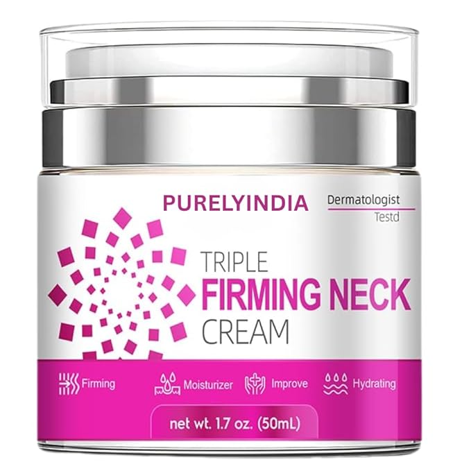 Anti-Aging Neck Cream | Retinol, Collagen & Peptides Triple Firming Moisturizer for Neck, Chin & Décolleté | Lifting & Tightening Cream, 1.7 oz
