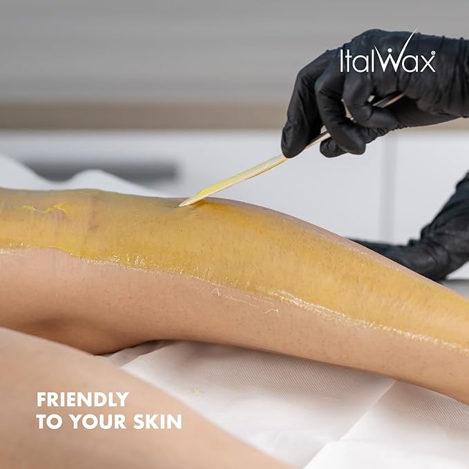 Italwax Top Line Argan Jelly Wax 1.65lb (750g) – Fast-Drying Transparent Flou Yellow Gel Enriched with Argan Oil and Argan scent, Strong Adhesion for Face, Underarms & Back – Made in Italy