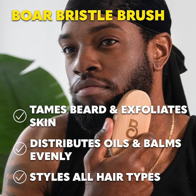 The Beard Club Beard Kit for Men - Grooming & Care Kit - Cedar & Sandalwood Oil, Sandalwood Balm, Boar Bristle Brush, Comb, Trimming Scissors - Dad Gift Set