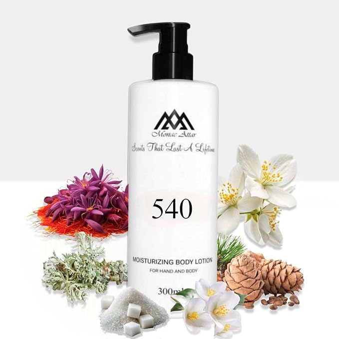Monac 540 Lotion Inspired by Baccarratt Rouge 540, Eau De Parfum, 1.7oz/50ml, Unisex, Long Lasting Fragrance, Luxury Made Affordable