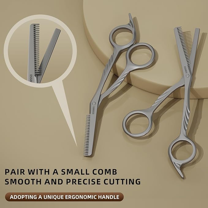 Beard Scissors with comb small mustache trimming eyebrow grooming kit