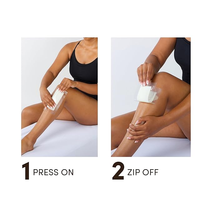 Parissa Natural Legs & Body Wax Strips | Large Ready-to-Use Strips, Beginner-Friendly & Gentle on Sensitive Skin | Includes Post-Wax Ultra Soothe Oil | 48 Strips (24 x 2)