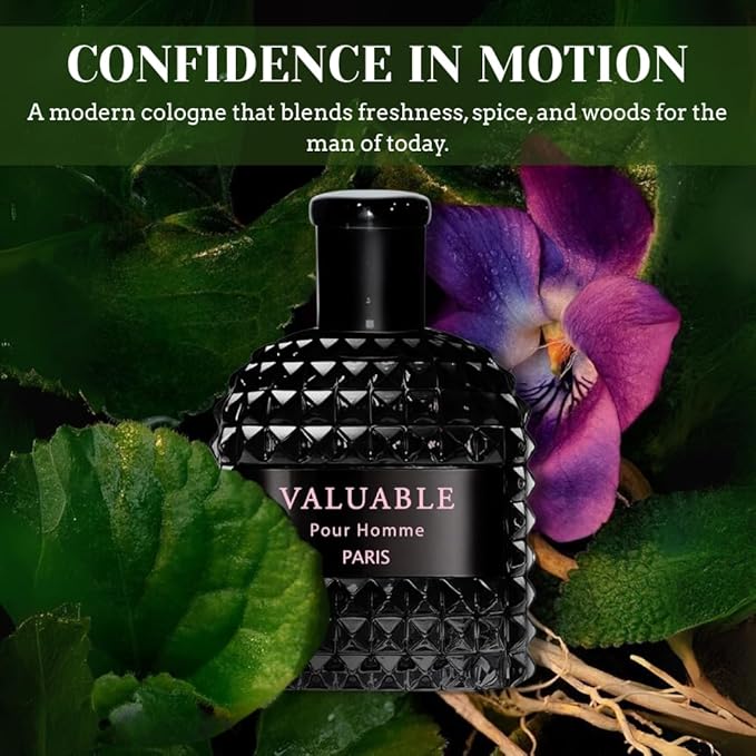 Men's Cologne – INSPIRED by A WORLD RENOWNED MEN'S PERFUME – Earthy Fresh, Violet Leaf, Salt, Ginger – Fresh, Aquatic, Spicy, Woody – Long-Lasting Eau de Parfum 3.4 fl oz