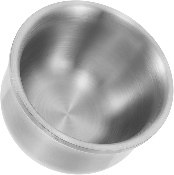 ARTIBETTER Stainless Steel Shaving Soap Bowl for Men, Small Razor Foam Cup with Lathering Function, Sturdy 304 Metal Shave Mug for Facial Cleansing and Razor Foam Generation