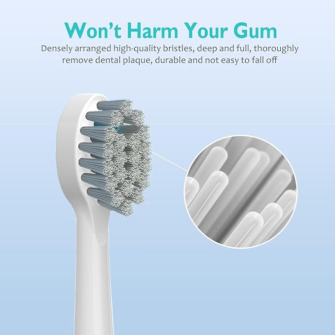 Replacement Brush Heads for Waterpick Sonic Fusion 2.0 Flossing Toothbrush with Cover, Compact, 5 Count White, Soft Bristles, Compact Size